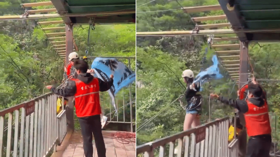 Só Veja Se Tiver Coragem: Jovem grita que não estava presa antes de cair de tirolesa e o final é desesperador… Ver Vídeo